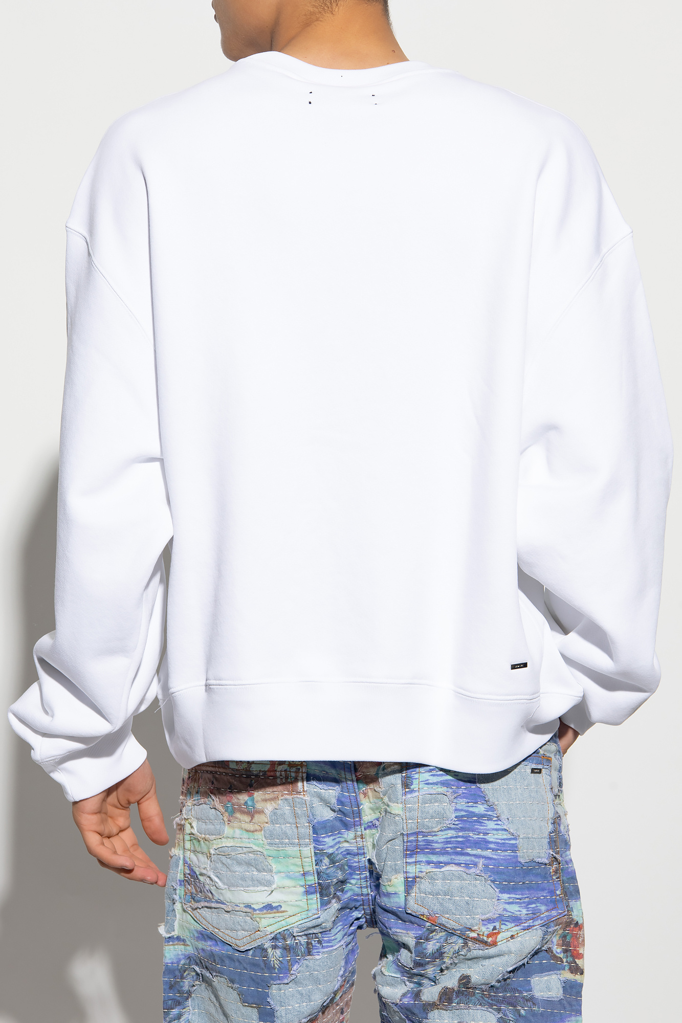sleeve-patch crewneck T-shirt - SchaferandweinerShops Japan